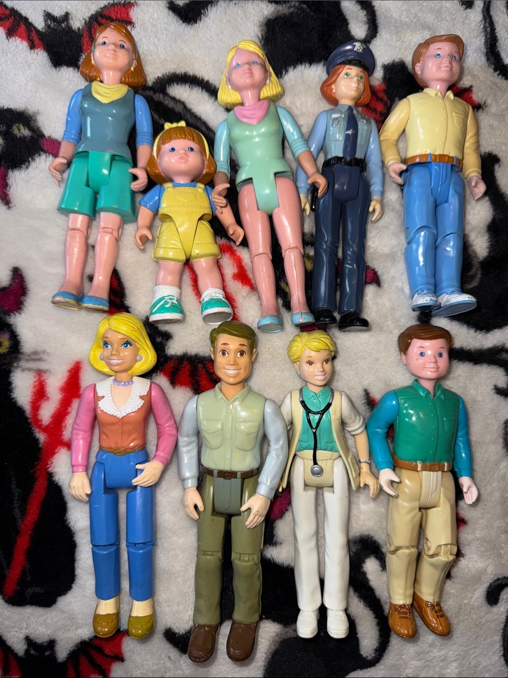 Vintage 90s Fisher Price & Mattel Family Dolls